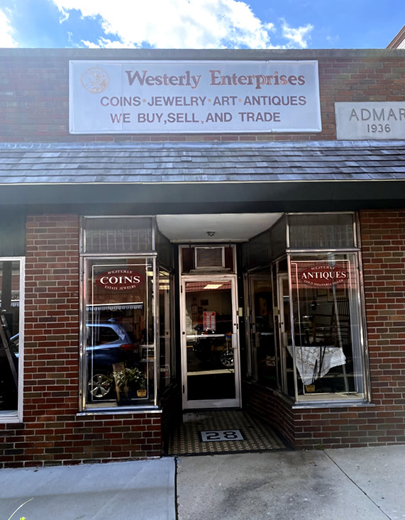 Westerly Enterprises storefront on Canal Street, Westerly, RI