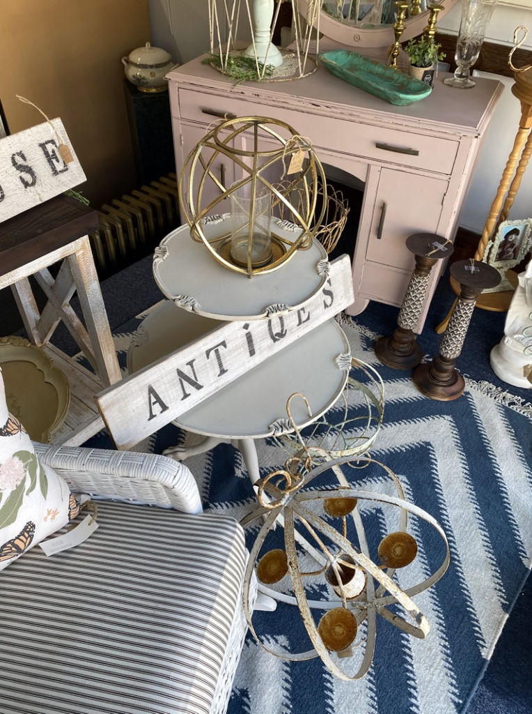 Antiques and vintage items in the shop